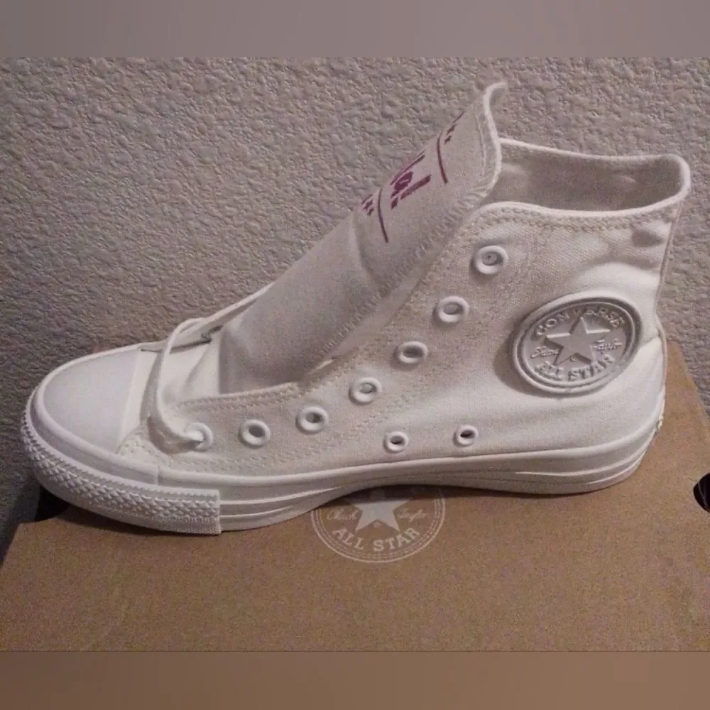 Brand New All Star Colors R HI 1CK314 All White Sneakers Size 5”